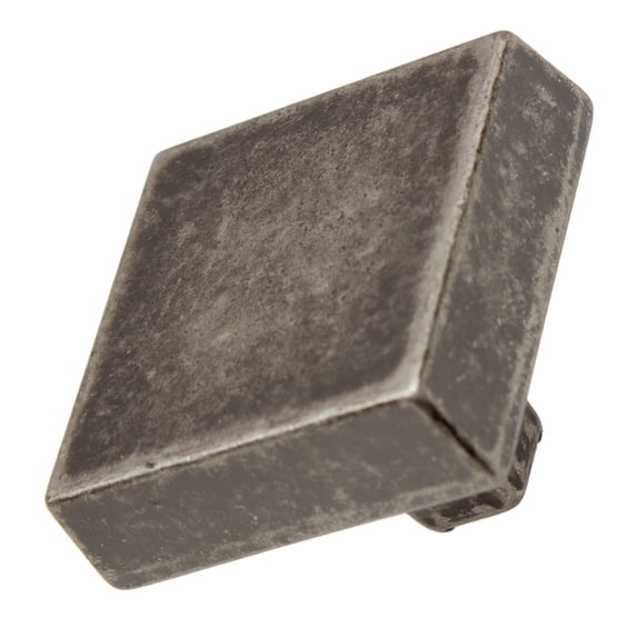 GlideRite 1-1/8 In. Modern Square Cabinet Knobs, Weathered Nickel, Pack of 10