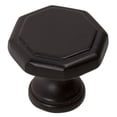 thumbnail image 1 of GlideRite 1-1/8 in. Classic Octagon Cabinet Knob, Matte Black, 1 of 5