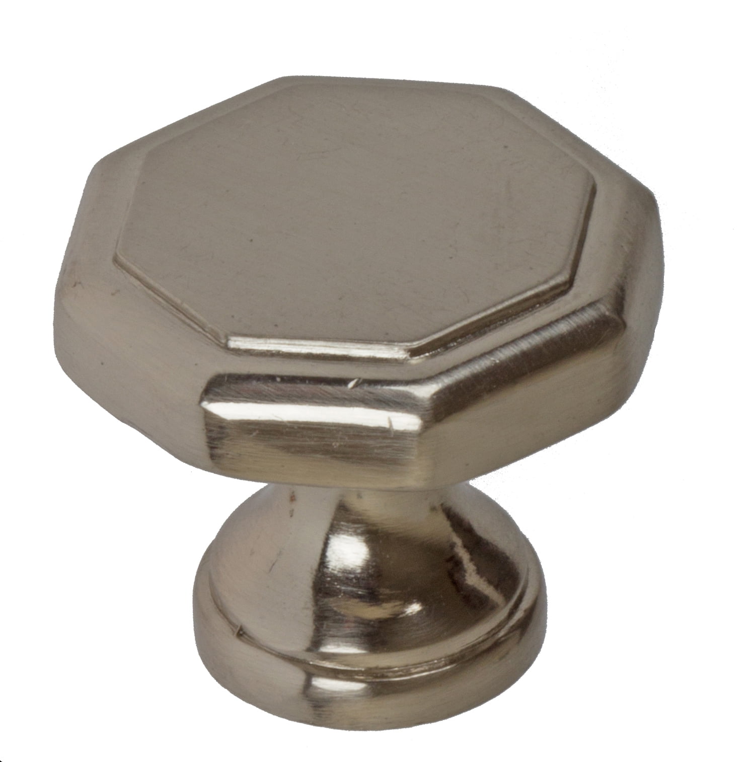 1 1/8" Satin Nickel Geometric Cabinet Knob