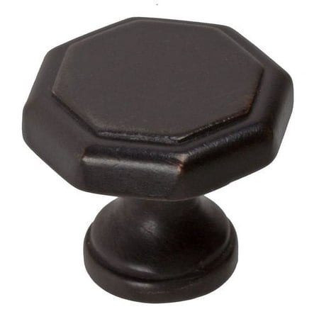 GlideRite 1-1/8 in. Classic Octagon Cabinet Knobs, Oil Rubbed Bronze, Pack of 10