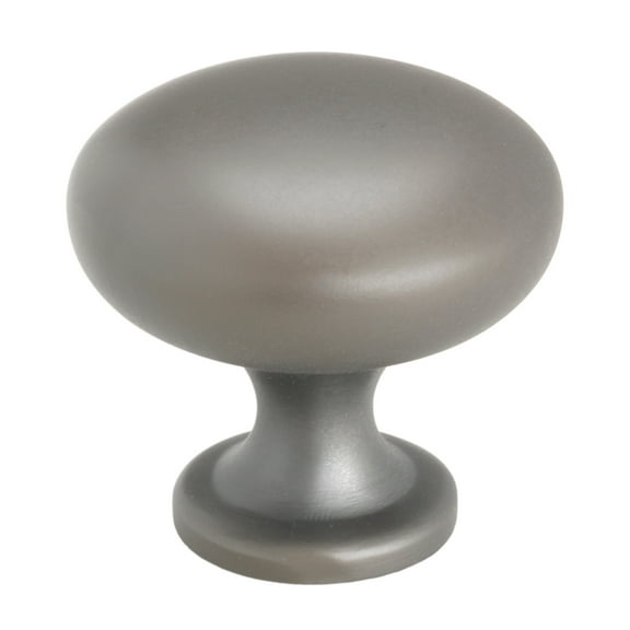 GlideRite 1-1/8 in. Classic Round Solid Cabinet Knob, Graphite Gray - 5411-GPH, 1 Pack