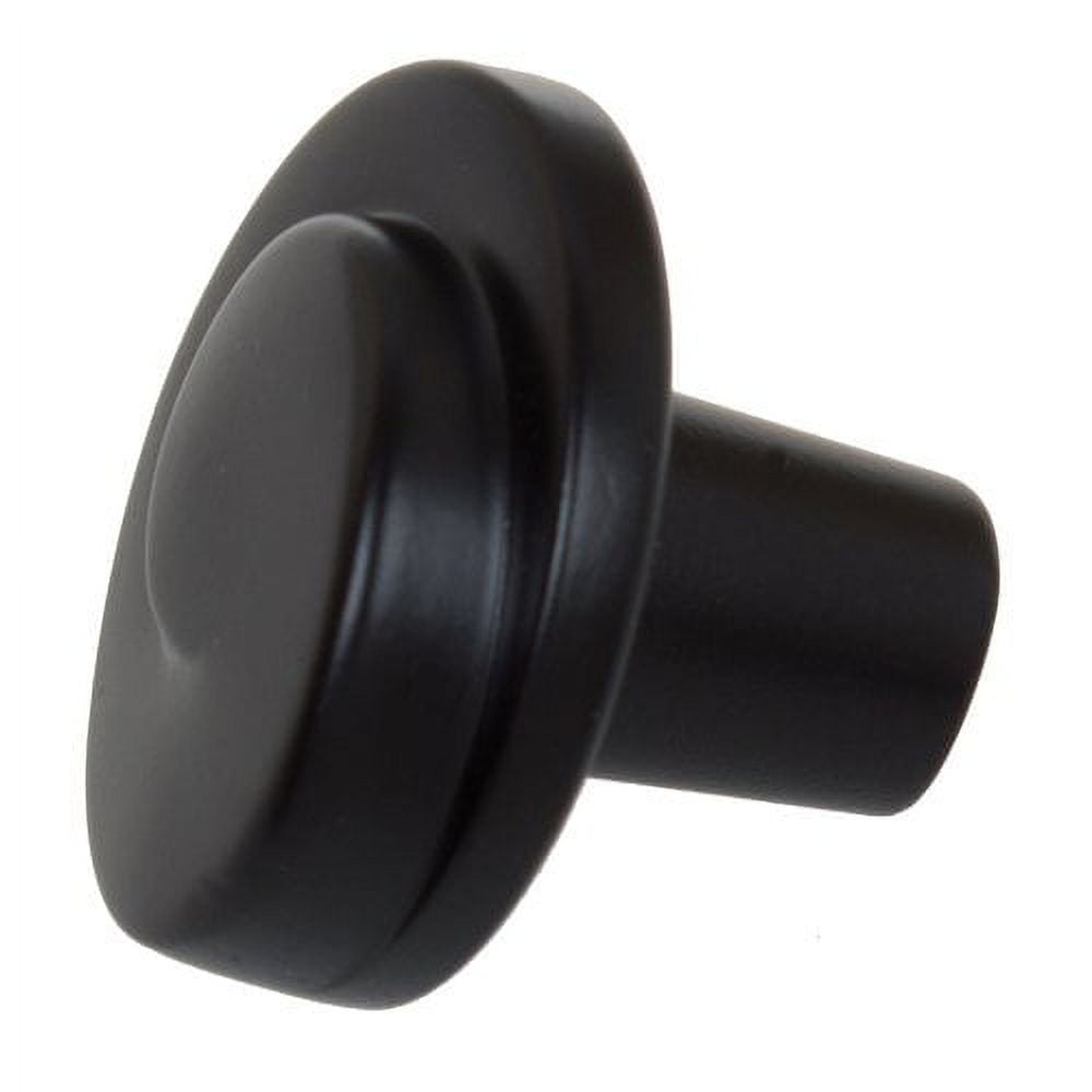 Matte Black Round Swirl Cabinet Knob with Mounting Hardware