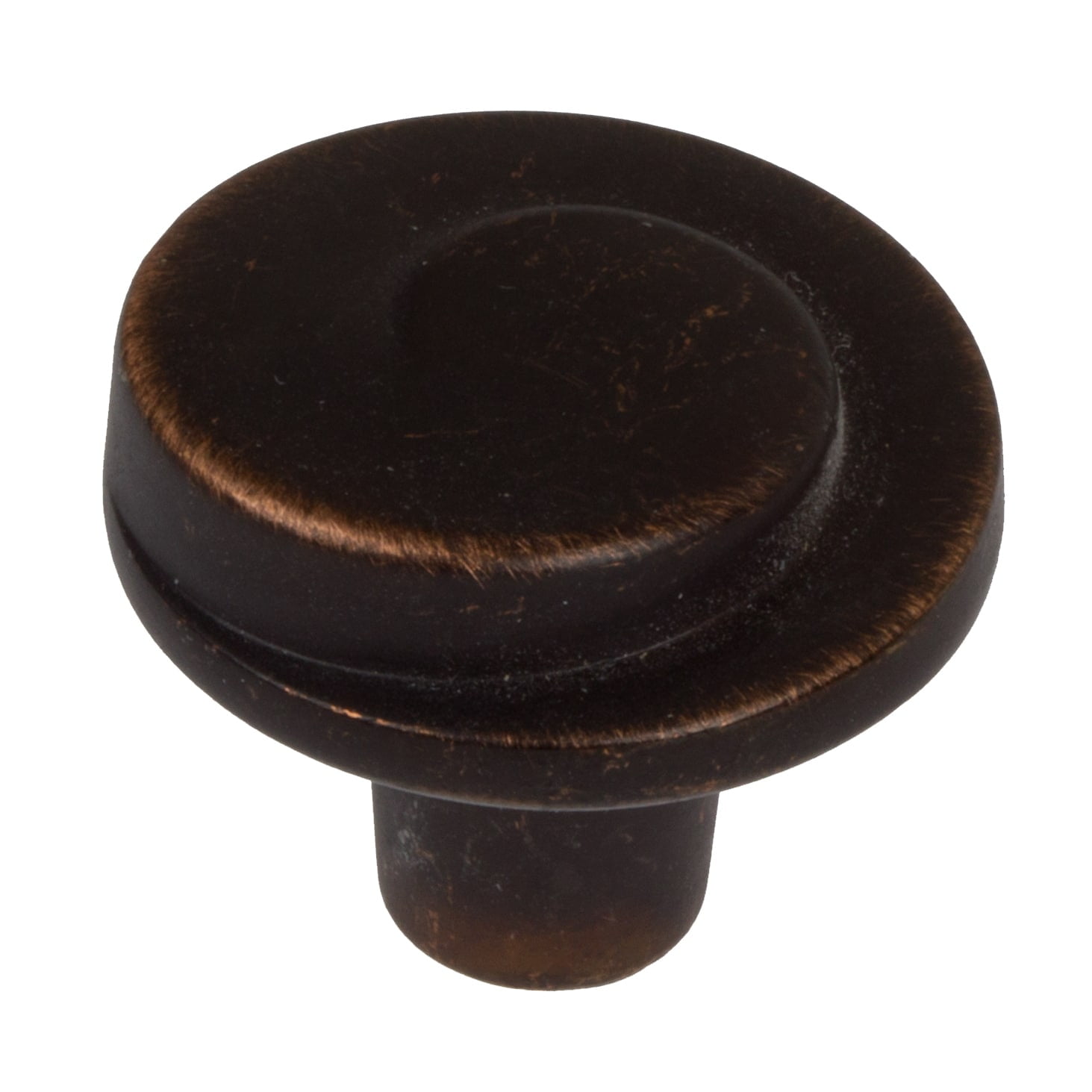 Oil Rubbed Bronze Round Cabinet Knob with Mounting Hardware