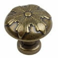 thumbnail image 1 of GlideRite 1-1/8 in. Round Snowflake Cabinet Knob, Antique Brass, Pack of 10, 1 of 5