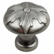GLIDERITE HARDWARE GlideRite 1-1/8 in. Round Snowflake Cabinet Knob, Satin Pewter, Pack of 10
