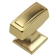 thumbnail image 1 of GlideRite 1-1/8 in. Transition Style Rectangle Cabinet Knob, Brass Gold, 1 of 3