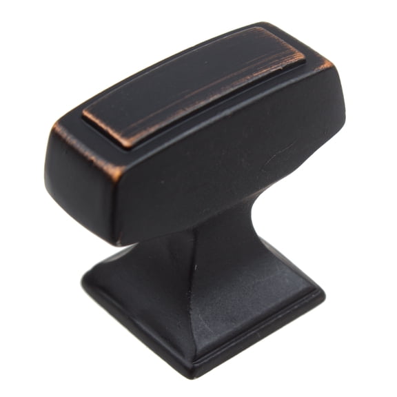 GlideRite 1-1/8 in. Transition Style Rectangle Cabinet Knob, Oil Rubbed Bronze
