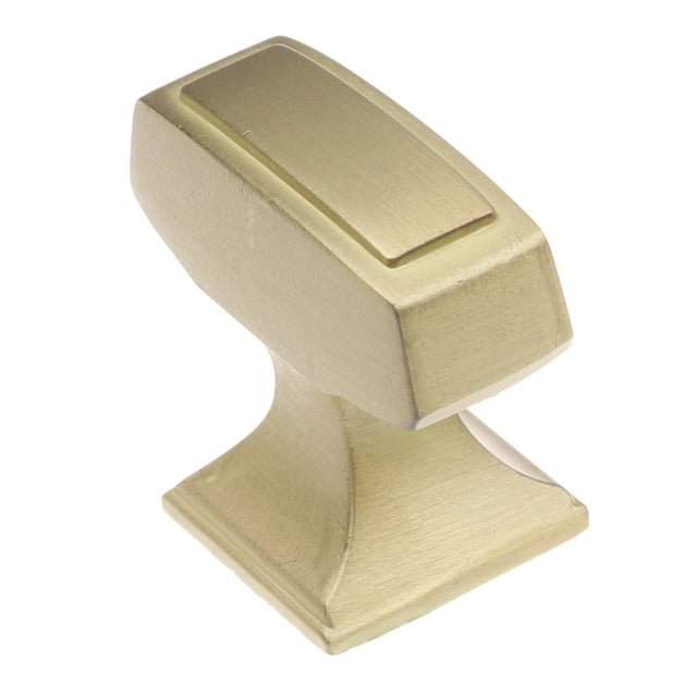 GlideRite 1-1/8 in. Transition Style Rectangle Cabinet Knob, Satin Gold, Pack of 10