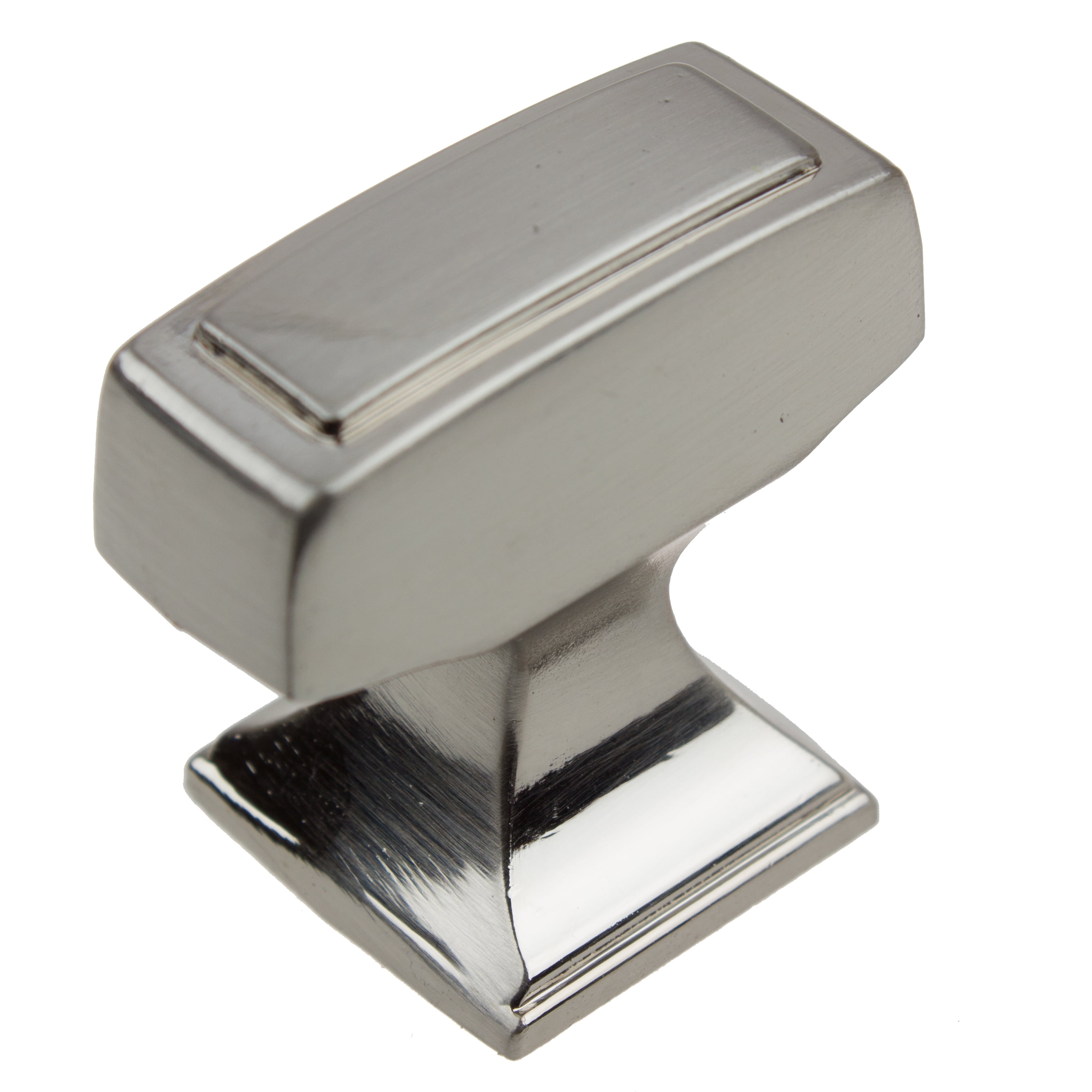 GlideRite 1-1/8 in. Transition Style Rectangle Cabinet Knob, Satin Nickel, Pack of 25 GlideRite 1-1/8 in. Transition Style Rectangle Cabinet Knob, Satin Nickel, Pack of 25