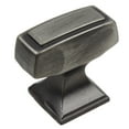 thumbnail image 1 of GlideRite 1-1/8 in. Transition Style Rectangle Cabinet Knob, Satin Pewter, Pack of 10, 1 of 5