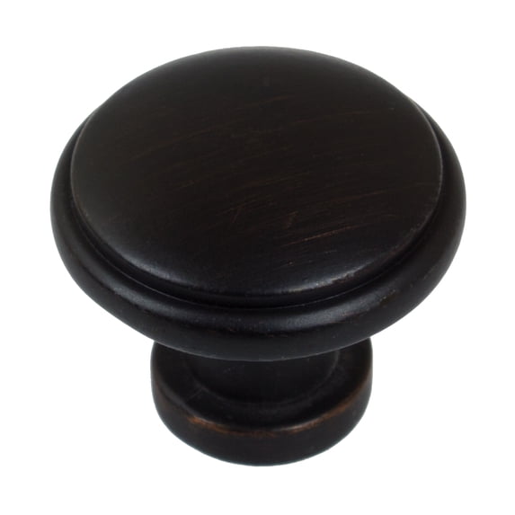 GlideRite 1.125 in. Round Ring Classic Cabinet Knob, Oil Rubbed Bronze
