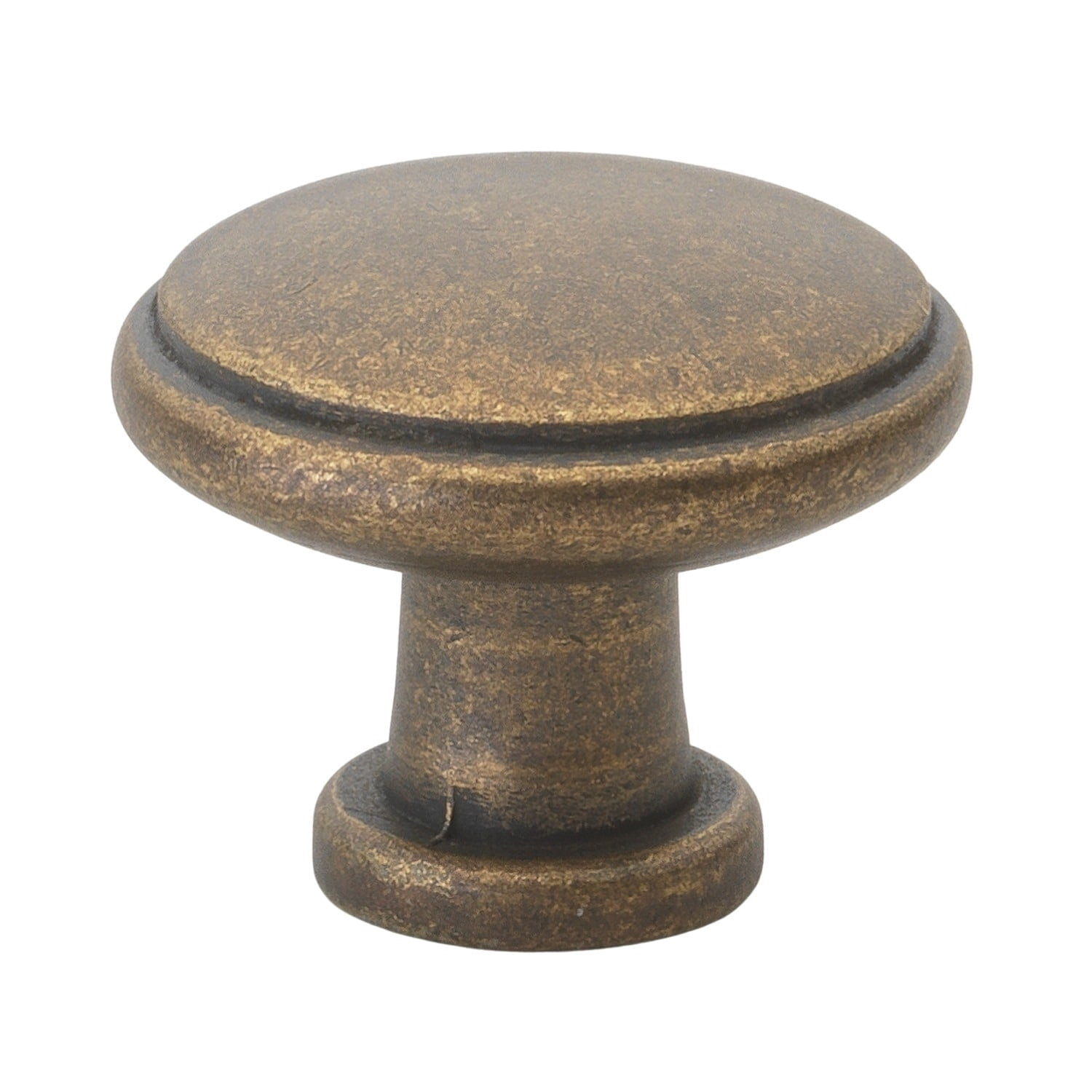 GlideRite 1.125 in. Round Ring Classic Cabinet Knobs, Antique Brass, Pack of 25