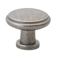 thumbnail image 1 of GlideRite 1.125 in. Round Ring Classic Cabinet Knobs, Weathered Nickel, Pack of 25, 1 of 3