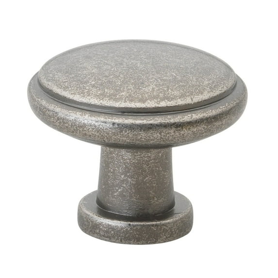 GlideRite 1.125 in. Round Ring Classic Cabinet Knobs, Weathered Nickel, Pack of 25