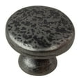 thumbnail image 1 of GlideRite 1.125 in. Round Rustic Hammered Cabinet Knob, Weathered Nickel, 1 of 5