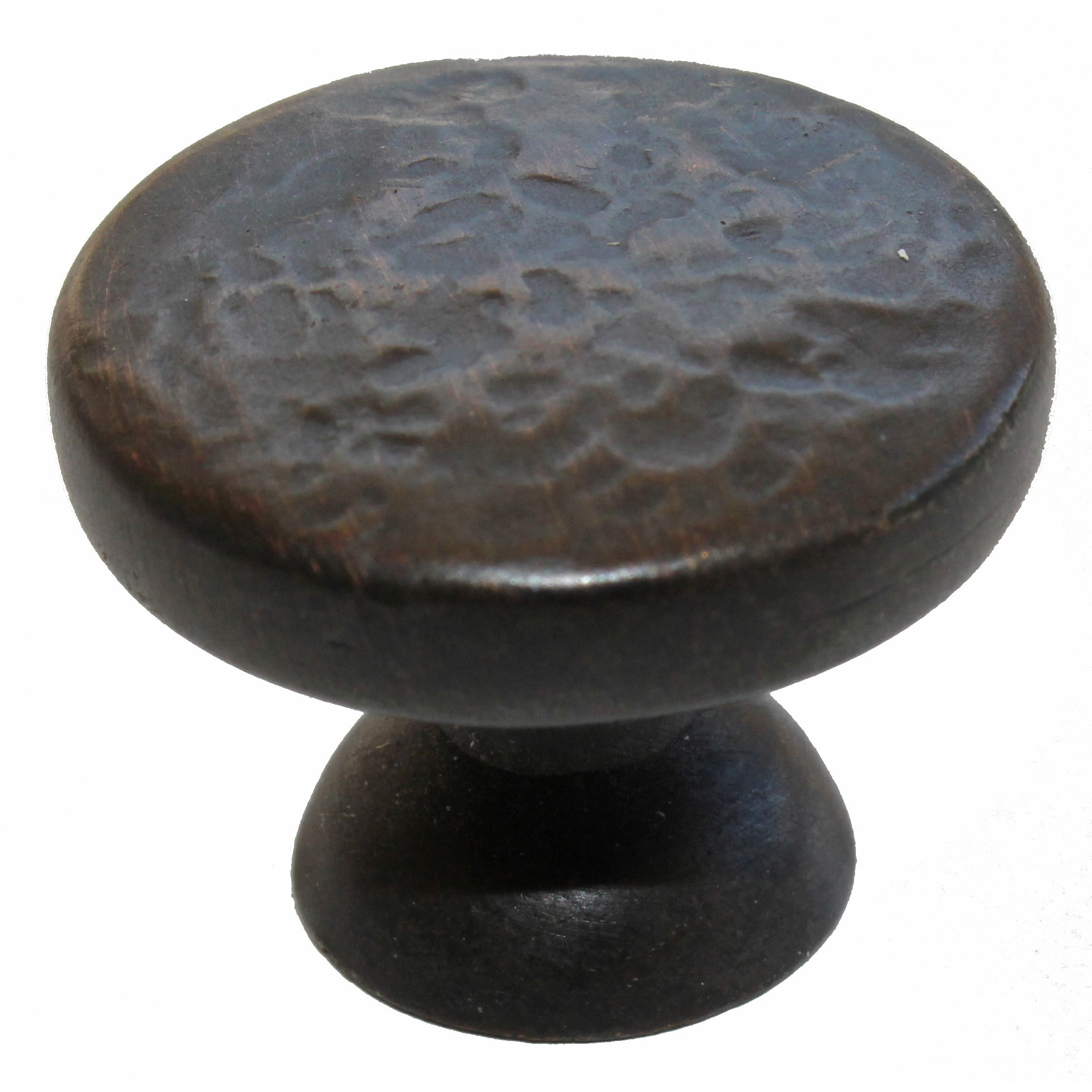 Oil Rubbed Bronze Round Hammered Cabinet Knobs Multipack