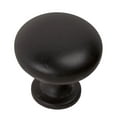 thumbnail image 1 of GlideRite 1.125 in. Solid Classic Round Cabinet Knob, Matte Black, 1 of 5