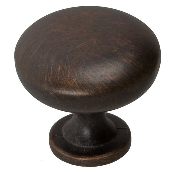 GlideRite 1.125 in. Solid Classic Round Cabinet Knob, Oil Rubbed Bronze