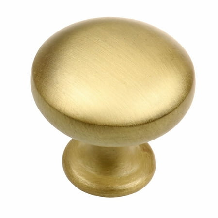 GlideRite 1.125 in. Solid Classic Round Cabinet Knob, Satin Gold