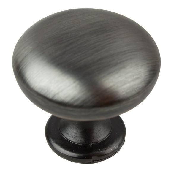 GlideRite 1.125 in. Solid Classic Round Cabinet Knob, Satin Pewter