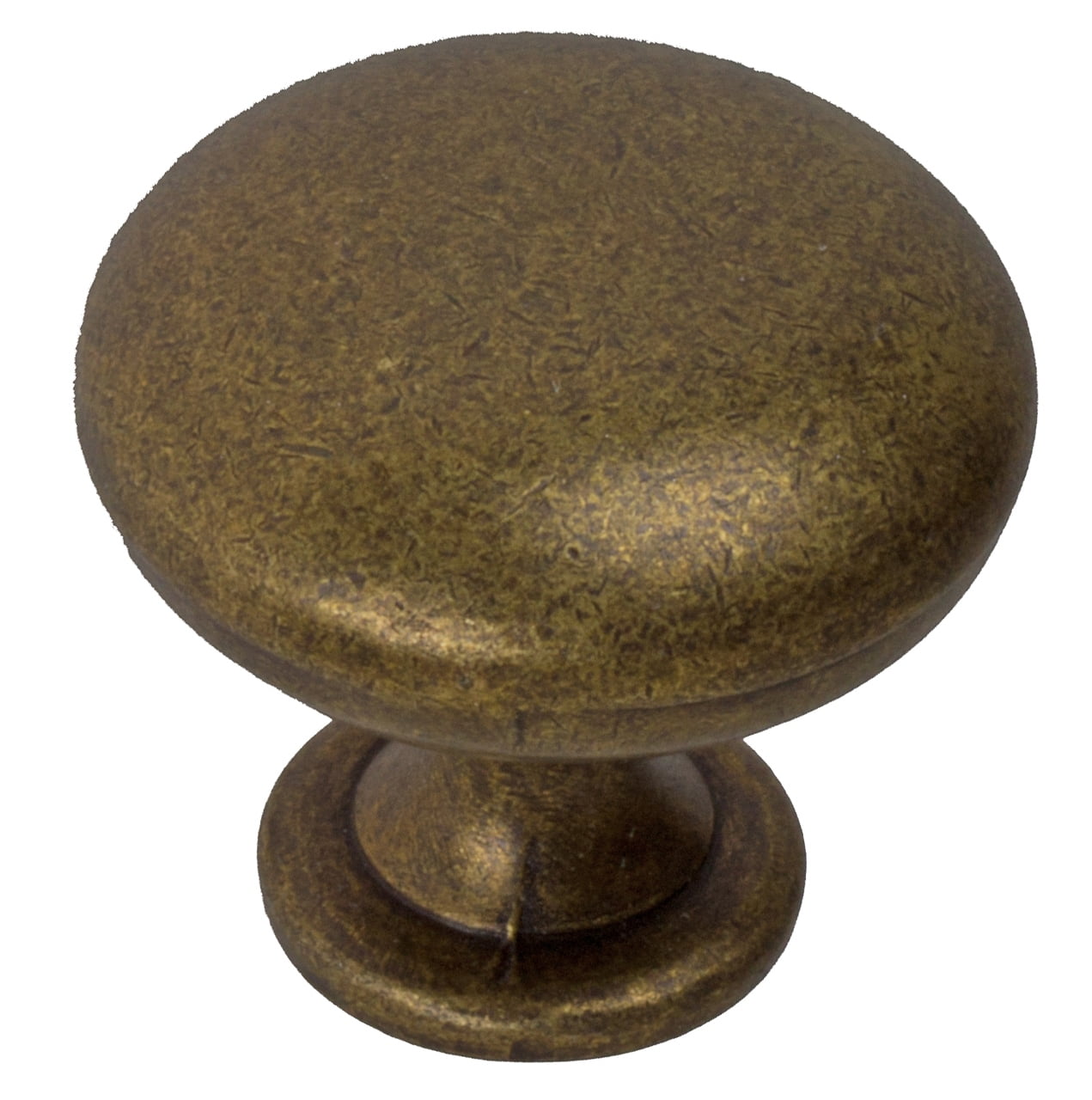 GlideRite 1.125 in. Solid Classic Round Cabinet Knobs, Antique Brass, Pack of 25