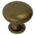 thumbnail image 1 of GlideRite 1.125 in. Solid Classic Round Cabinet Knobs, Antique Brass, Pack of 5, 1 of 5