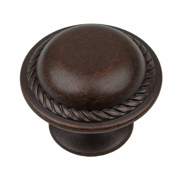 GlideRite  1.125-inch Oil Rubbed Bronze Round Rope Cabinet Knobs (Pack of 10)