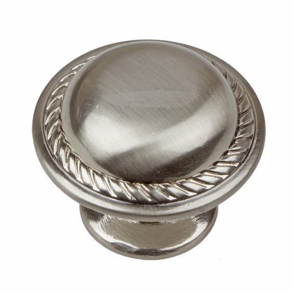 GlideRite 1.125-inch Satin Nickel Round Rope Cabinet Knobs (Pack of 10)