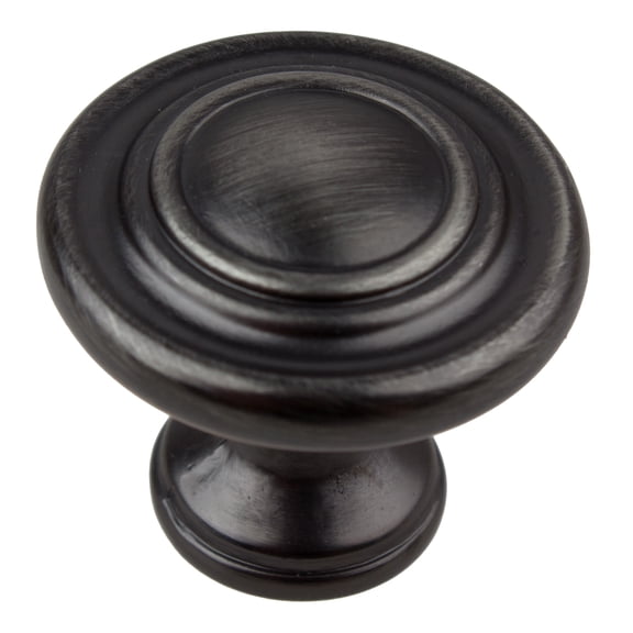 GlideRite 1.25 in. Classic Round Ring Cabinet Knob, Satin Pewter