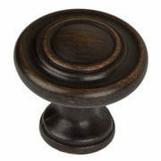 GLIDERITE HARDWARE GlideRite 1.25 in. Classic Round Ring Cabinet Knobs, Oil Rubbed Bronze, Pack of 10