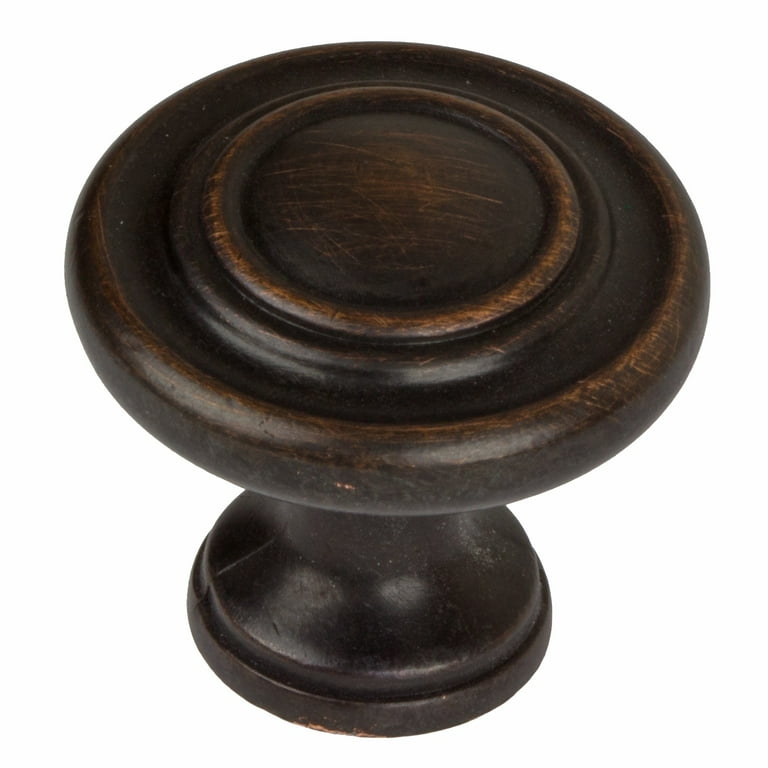 GlideRite 1.25 in. Classic Round Ring Cabinet Knobs, Oil Rubbed Bronze, Pack of 10 GlideRite 1.25 in. Classic Round Ring Cabinet Knobs, Oil Rubbed Bronze, Pack of 10