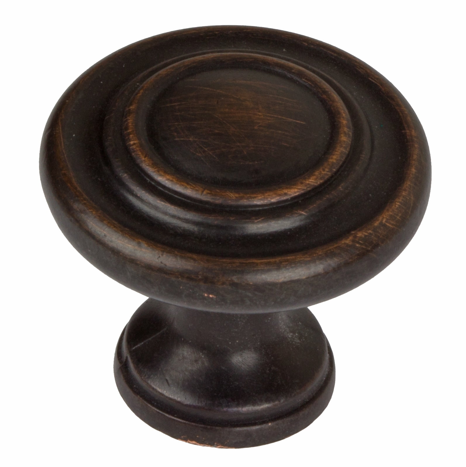 GlideRite 1.25 in. Classic Round Ring Cabinet Knobs, Oil Rubbed Bronze, Pack of 25