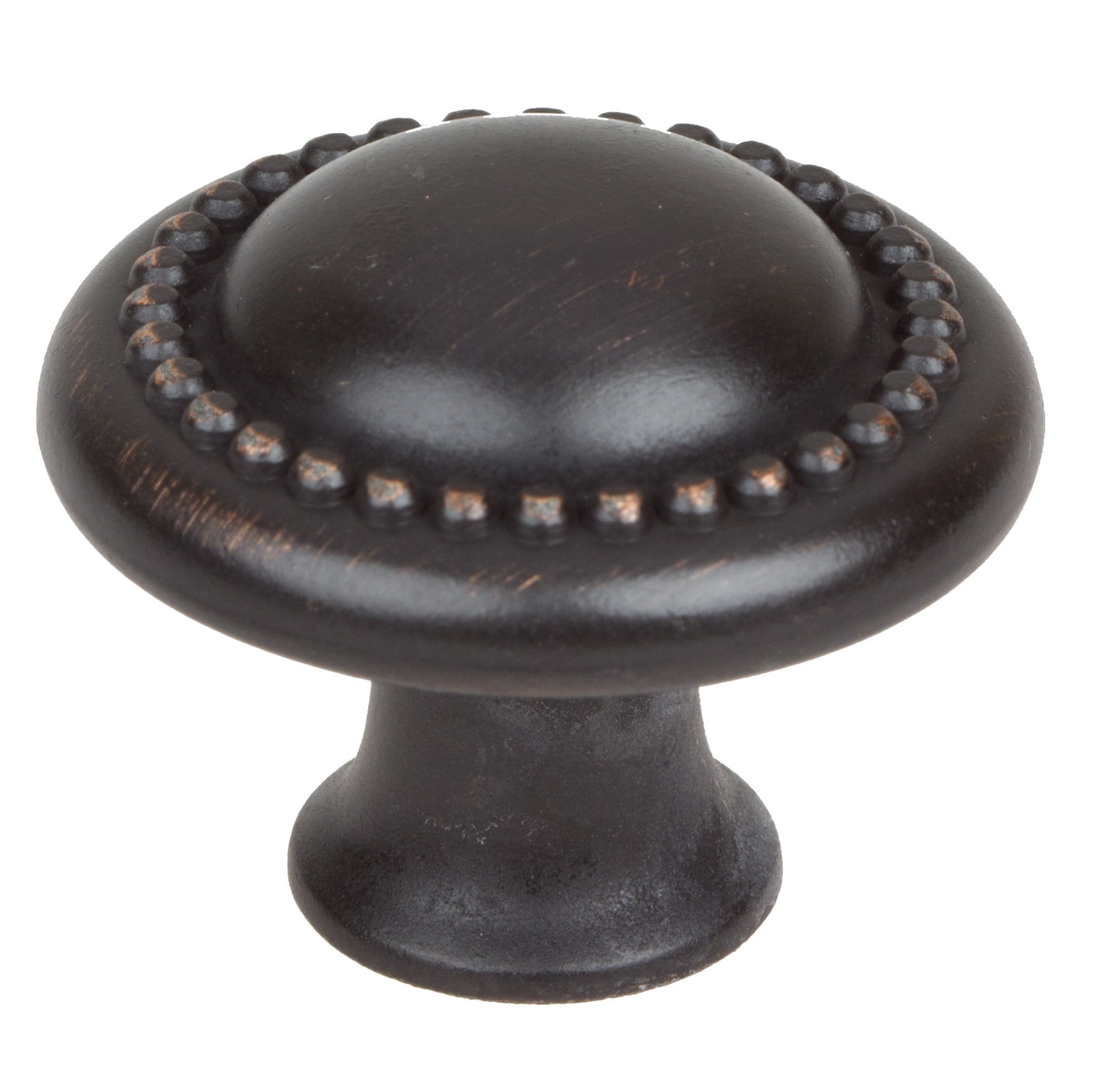 GlideRite 1.25 in. Round Beaded Cabinet Knob, Oil Rubbed Bronze