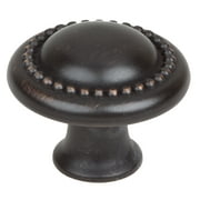 GLIDERITE HARDWARE GlideRite 1.25 in. Round Beaded Cabinet Knobs, Oil Rubbed Bronze, Pack of 10