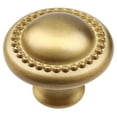 thumbnail image 1 of GlideRite 1.25 in. Round Beaded Cabinet Knobs, Satin Gold, Pack of 25, 1 of 5