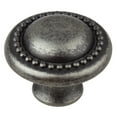 thumbnail image 1 of GlideRite 1.25 in. Round Beaded Cabinet Knobs, Weathered Nickel, Pack of 5, 1 of 5