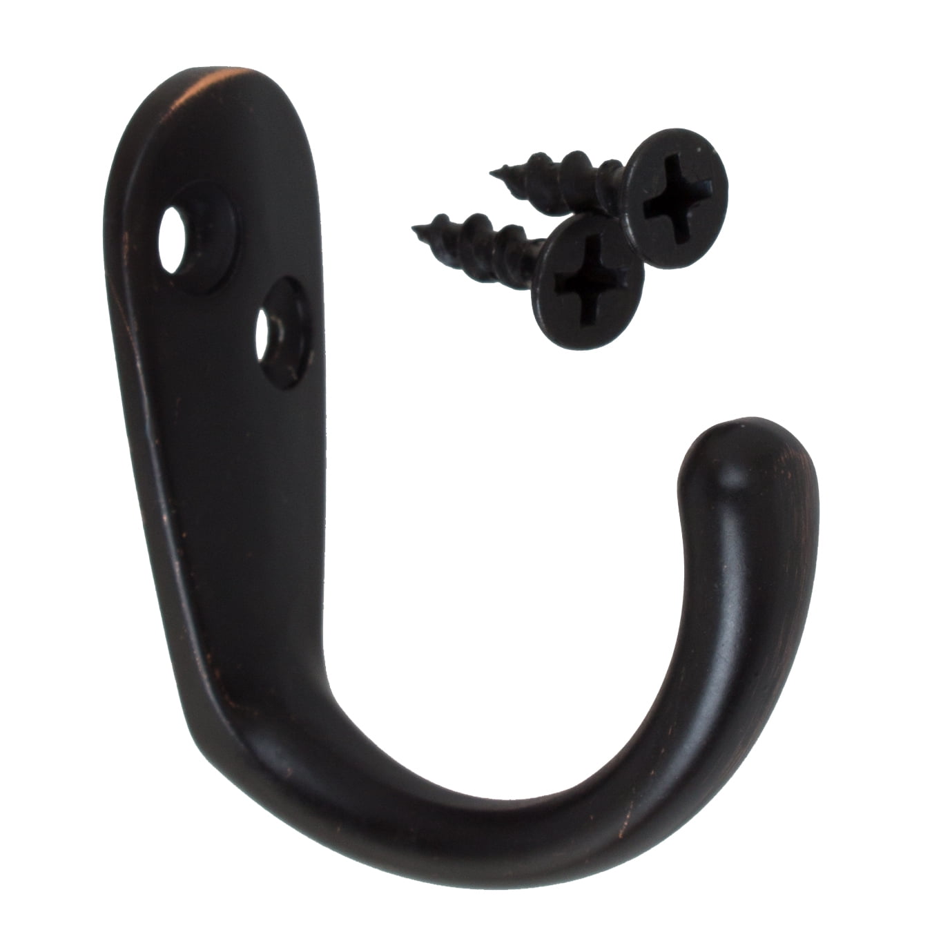 GlideRite Large Robe/Coat/Hat Double Wall Hook Matte Black - 7014-MB-1