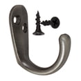thumbnail image 1 of GlideRite 1-3/4 in. Classic Small Single Wall Coat Hooks, Satin Pewter, Pack of 5, 1 of 3
