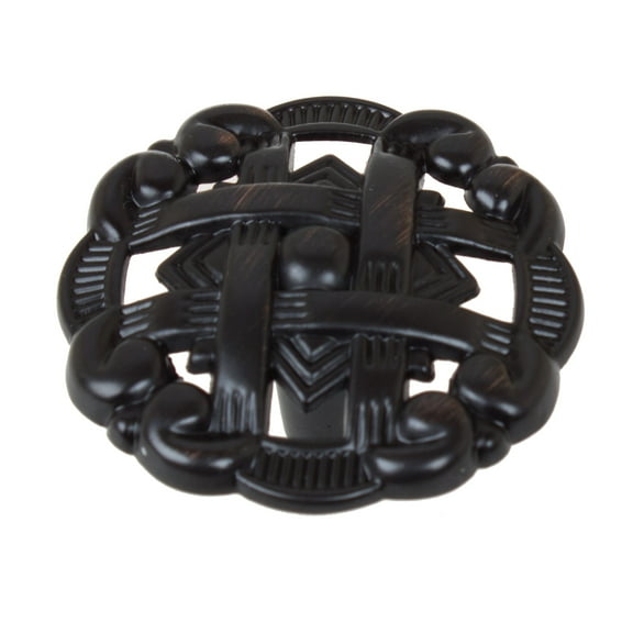 GlideRite 1-3/8 in. Classic Celtic Medallion Cabinet Knobs, Oil Rubbed Bronze, Pack of 10
