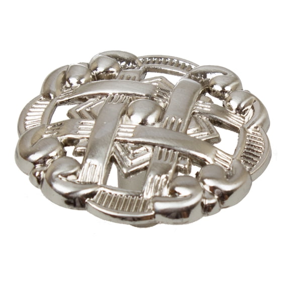 GlideRite 1-3/8 in. Classic Celtic Medallion Cabinet Knobs, Satin Nickel, Pack of 10