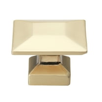 GlideRite 1-3/8 in. Modern Square Cabinet Knob, Champagne Gold - 5101-CHPG, 1 Pack