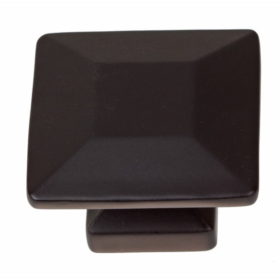 GlideRite 1.375 in. Modern Square Cabinet Knobs, Matte Black, Pack of 25