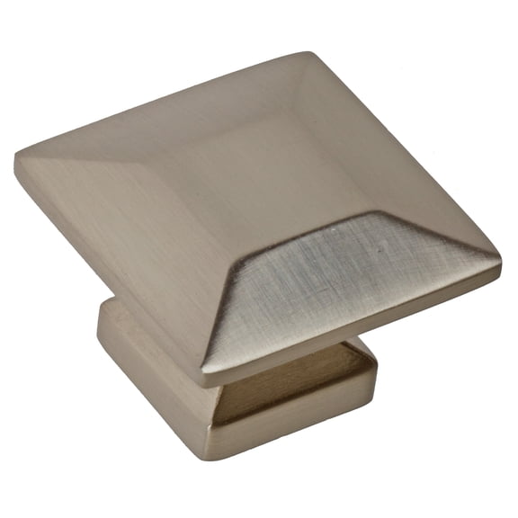 GlideRite 1.375 in. Modern Square Cabinet Knobs, Satin Nickel, Pack of 10