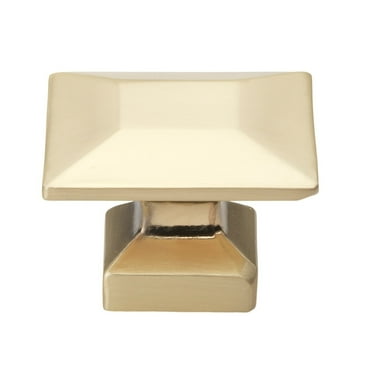 GlideRite 1-3/8 in. Modern Square Cabinet Knob, Champagne Gold - 5101-CHPG, 10 Pack