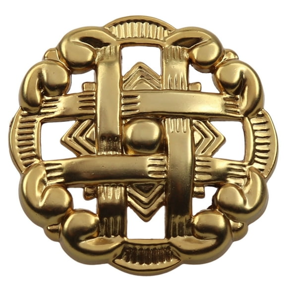 GlideRite 1.4 in Brass Gold Celtic Medallion Knobs (Pack of 10) - Brass Gold