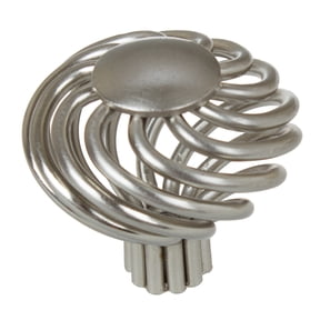GlideRite 1.5 in. Twisted Round Birdcage Cabinet Knob, Satin Nickel