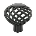 thumbnail image 1 of GlideRite 1.5 in. Twisted Round Birdcage Cabinet Knobs, Matte Black, Single Pack, 1 of 3