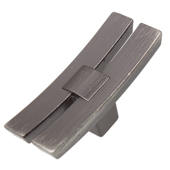 GlideRite 1-7/8 in. Industrial Dual Bar Cabinet Knobs, Brushed Pewter, Pack of 10