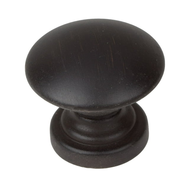 GlideRite 1 in. Classic Round Convex Cabinet Hardware Knobs, Oil Rubbed Bronze, Pack of 25
