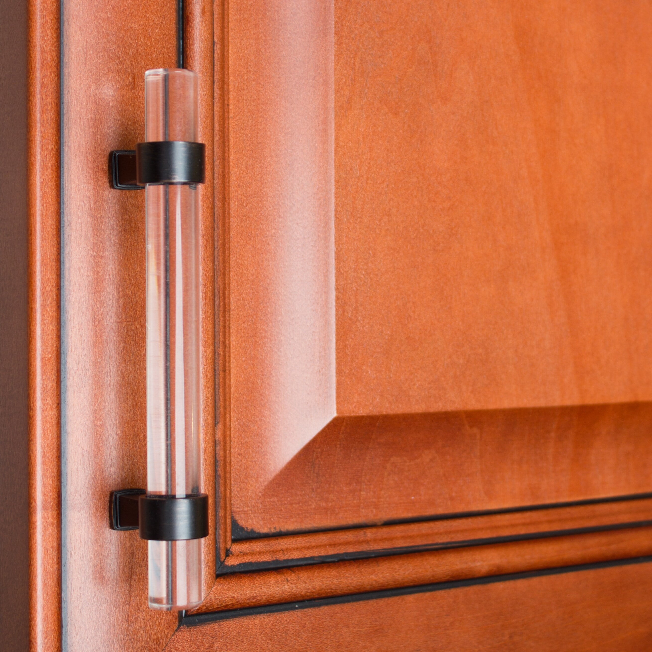 Oil Rubbed Bronze and Clear Acrylic Cabinet Bar Pull